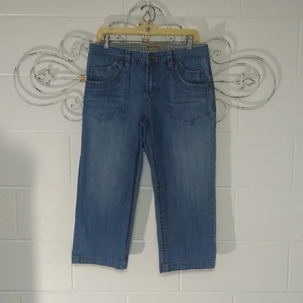RUFF HEWN  21" CROP DENIM, WIDE HEM, 16" OPENING, 4 POCKET JEAN